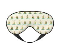 Bonita máscara de ojos para dormir con estampado de aguacate y yoga, suave, de doble uso, bloquea la luz y eficiencia