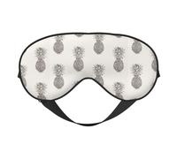 Bonita máscara de ojos suave con estampado de piña, ligera, transpirable, opaca, para viajes, siesta, yoga, meditación