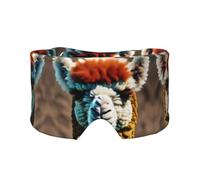 Bonita máscara de orejeras para dormir con estampado de llama de alpaca, diadema ajustable para yoga, viajes, mantiene el calor y la sombra cómoda