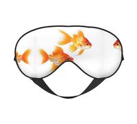 Bonita máscara de peces dorados para sueño profundo y relajación, ajustable, suave y transpirable para viajes, meditación y más