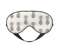 Bonita máscara para dormir con diseño de piña, suave, correa ajustable, funciona en posición de siesta, ayuda para dormir
