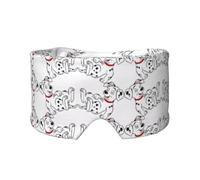 Bonita máscara para dormir con estampado dálmata, para meditación y viajes, transpirable, ajustable y cobertura completa