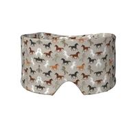 Bonita máscara para dormir con estampado de caballo, transpirable, ajustable, para yoga, viajes, mantiene el calor y la sombra
