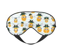 Bonita máscara para dormir de seda de piña, correa elástica, viaje y siesta, sombra de ojos suave para viajes, yoga y siesta