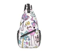 Bonita mochila bandolera con diseño de flamenco, informal, para el pecho, para mujer, hombre, gimnasio, ciclismo, viajes, senderismo, mochila de día