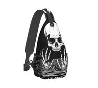 Bonita mochila bandolera para mochileros, con diseño de calavera y esqueleto, funda para cámara, ideal para gimnasio, senderismo al aire libre, para hombres y mujeres.