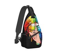 Bonita mochila de hombro con correa, mochila, diseño de labios arcoíris Lgbt Gay Pride, mochila cruzada, bolsos de mano, bolsa de gimnasio cruzada, bolsa de senderismo al aire libre para hombres y m