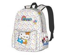 Bonita mochila escolar 3D de Hello Kitty, mochila de viaje con diseño de gato kawaii, patrón 35