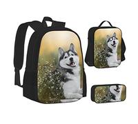Bonita mochila escolar de libélula para adolescentes, mochila de viaje para niñas y niños, viene con una bolsa cruzada para el almuerzo y un estuche para lápices, bonita, color, 5.0cm*10.5cm*20.5cm,