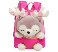Bonita mochila para niñas y niñas, mochila para niños pequeños, juguetes de 2, 3, 4, 5, 6 años, muñecos de peluche, mochila de karate, bolsas de karate, patadas y puñetazos para niños, hot pink