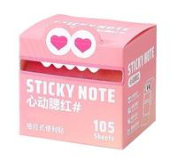 Bonita nota adhesiva con patrón de Mo-nster | 105 unidades/caja de notas divertidas de animales pastel | Nota adhesiva creativa multiusos | Bloc de notas autoadhesivas de dibujos animados, suministros