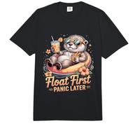 Bonita Nutria de Verano Float First Panic Later Comfort Colors Adult Heavyweight T-Shirt