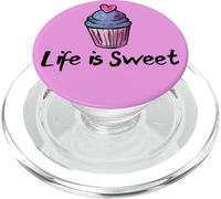Bonita Obra de Arte de panadería de Life is Sweet Cupcake PopSockets PopGrip para MagSafe