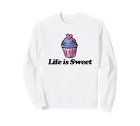 Bonita Obra de Arte de panadería de Life is Sweet Cupcake Sudadera
