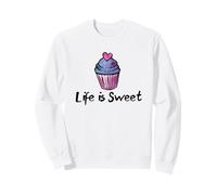 Bonita Obra de Arte de panadería de Life is Sweet Cupcake Sudadera