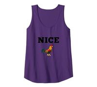 Bonita Polla Divertida Broma grosera día de San valentín Top Camiseta sin Mangas, Mujer, Morado, M
