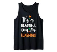 Bonita positividad para Profesores: un Hermoso día Retro para Aprender Camiseta sin Mangas
