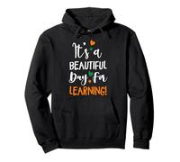 Bonita positividad para Profesores: un Hermoso día Retro para Aprender Sudadera con Capucha