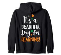 Bonita positividad para Profesores: un Hermoso día Retro para Aprender Sudadera con Capucha