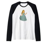 Bonita princesa con bonito vestido para fanáticos de cuentos de hadas y mágicos Camiseta Manga Raglan