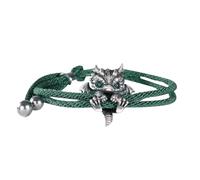 Bonita pulsera trenzada de dragón de plata ajustable, pulsera de dragón delicada con forma de dragón, para San Valentín, aniversarios, fiestas y cumpleaños, Siehe Beschreibung, Metal, Ver descripción