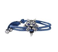 Bonita pulsera trenzada de dragón de plata ajustable, pulsera de dragón delicada con forma de dragón, para San Valentín, aniversarios, fiestas y cumpleaños, Siehe Beschreibung, Metal, Ver descripción