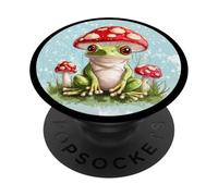 Bonita rana de hongos para un ambiente alegre PopSockets PopGrip Adhesivo
