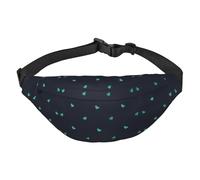 Bonita riñonera cruzada de viaje con fondo azul, adecuada para deportes, correr, ciclismo, viajes, pesca para niños, riñonera grande