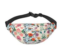 Bonita riñonera cruzada de viaje de tigre blanco, adecuada para deportes, correr, ciclismo, viajes, pesca para niños, riñonera grande