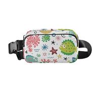 Bonita riñonera cruzada para hombres y mujeres, mini bolsa de viaje con correa ajustable para compras, deportes, trabajo, encantadora vida marina, peces hawaianos, Lovely Marine Life Hawaiian Fish,