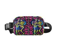 Bonita riñonera cruzada para mujeres y hombres, tarjeta de tarot, esqueletos lesbianos, accesorio de viaje con correa ajustable, resistente al agua, para viajes, gimnasio, trabajo