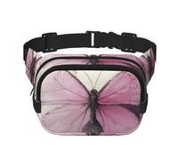 Bonita riñonera cuadrada de doble capa con correa de hombro ajustable, riñonera de viaje, perfecta para deportes al aire libre, Negro -, Talla única