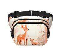 Bonita riñonera de moda con diseño de ciervo Sika, unisex, bolsa de mensajero deportiva de viaje