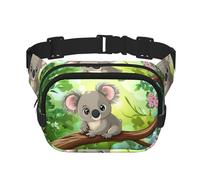Bonita riñonera de moda con patrón de árbol de koala, unisex, bolsa de mensajero deportiva de viaje
