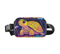 Bonita riñonera Eastern Box Turtle para mujeres, hombres, adolescentes, mini cinturón de pecho con correa ajustable para viajes, gimnasio y trabajo, Bonita tortuga de caja oriental, 1 size
