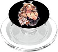 Bonita Rubia Ángel Pin-Up Chica x Rose Vintage PopSockets PopGrip para MagSafe