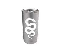 Bonita serpiente de pitón de bola para mamás reptiles Vaso térmico de acero inoxidable de doble pared