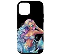 Bonita sirena con gafas de sol para un bonito aspecto oceánico Carcasa para iPhone 12 mini