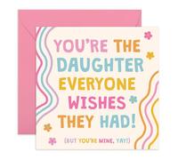 Bonita tarjeta de agradecimiento para hija - "Everyone Wishes They Had" - Tarjeta de felicitación de cumpleaños para niñas, niños, ella, adolescentes, niños, damas, mujeres de mamá o papá - Viene con