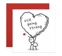 Bonita tarjeta de aniversario - Adorable corazón de hormiga, amor a largo plazo, pareja sana, colega, vecino, ellos, mamá, papá, tía, tío, abuelo, abuelo, él, ella, amor antiguo, viene con calcomanías