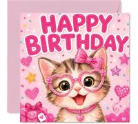 Bonita tarjeta de cumpleaños, llena de alegría de cumpleaños
