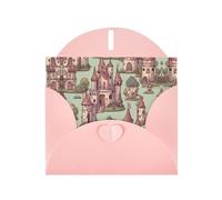 Bonita tarjeta de felicitación con diseño de cuento de hadas Castle02, tarjeta de felicitación con sobres plegados de cartulina para todas las ocasiones
