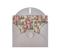 Bonita tarjeta de felicitación con diseño de cuento de hadas Castle02, tarjeta de felicitación con sobres plegados de cartulina para todas las ocasiones