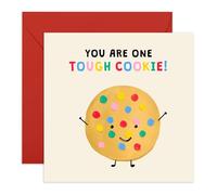 Bonita tarjeta de felicitación para él y ella, "Tough Cookie", regalos para hijo, hija, amigos, esposa, novia, madre, marido, novio, mejor amigo, sombrero hilarante, viene con calcomanías