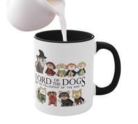 Bonita taza de animales, tazas de té decorativas, divertidas tazas de leche de agua, taza de beber con patrón de perro, taza de café de animales de 350 ml para amantes de los animales