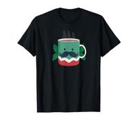 Bonita Taza de muérdago con Bigote para niños y niñas Camiseta