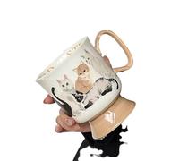 Bonita taza grande de cerámica con asa grande - Tazas de café de 16 onzas para té, café con leche, cacao caliente, regalo para amantes de los gatos, mujeres amigas y regalos para el día de la madre