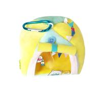 Bonita tienda de campaña de felpa creativa portátil para monedas, bolsa de almacenamiento, mini bolsa de dolor, cable de auriculares, Amarillo, A