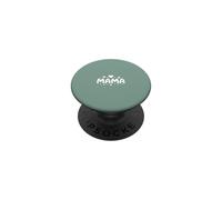 Bonita tipografía Mama Hearts Love Motherhood, Color Verde Vintage PopSockets PopGrip Adhesivo