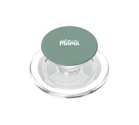 Bonita tipografía Mama Hearts Love Motherhood, Color Verde Vintage PopSockets PopGrip para MagSafe